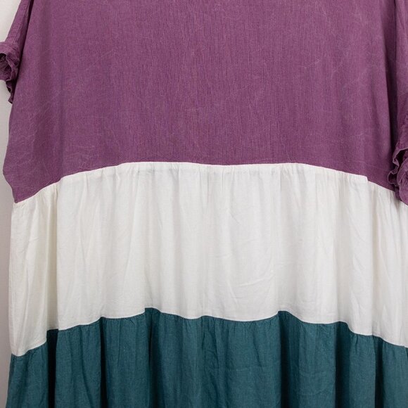 Andree by Unit color block shift dress-2X - Picture 2 of 6